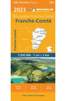 Carte régionale franche-comté 2023