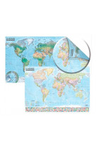 Carte du monde (politique et physique / sans barre