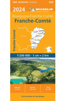 Carte régionale franche-comté 2024