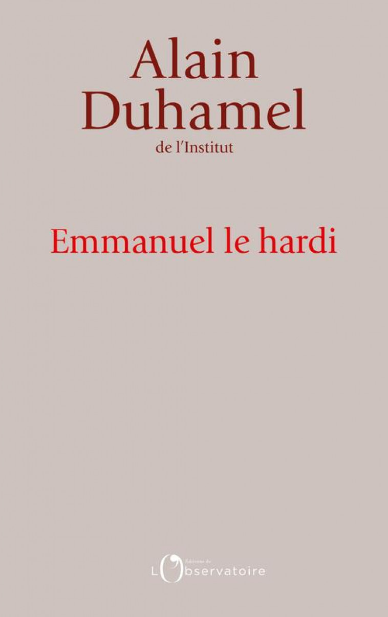 EMMANUEL LE HARDI - DUHAMEL ALAIN - L'OBSERVATOIRE